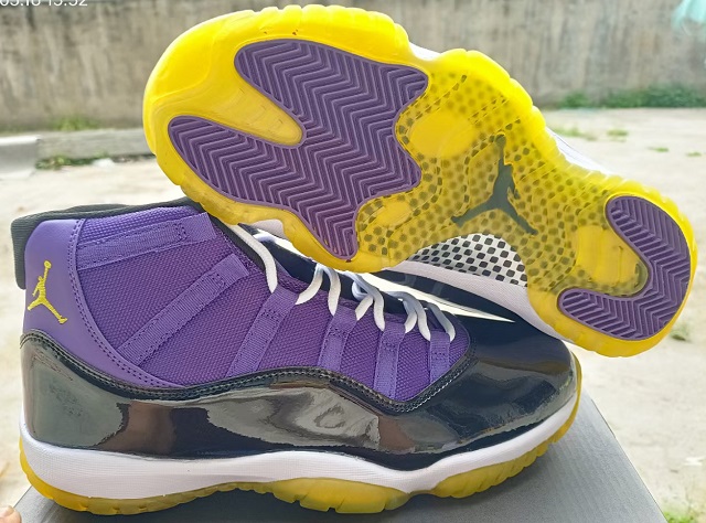 Air Jordan 11 Retro Purple Black Yellow